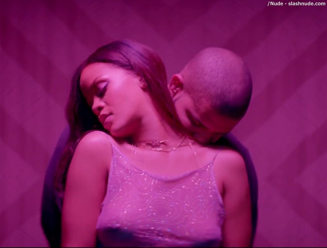 Rihanna Bare Breasts Star In Work Music Video With Drake 34
