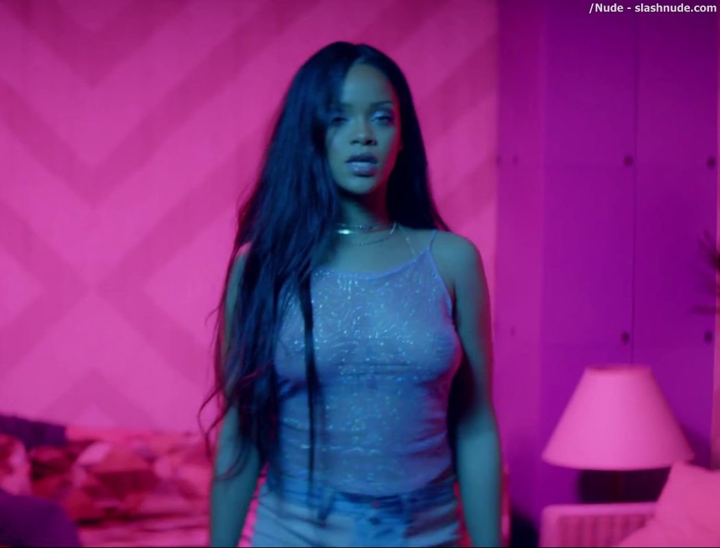 Rihanna Bare Breasts Star In Work Music Video With Drake 4