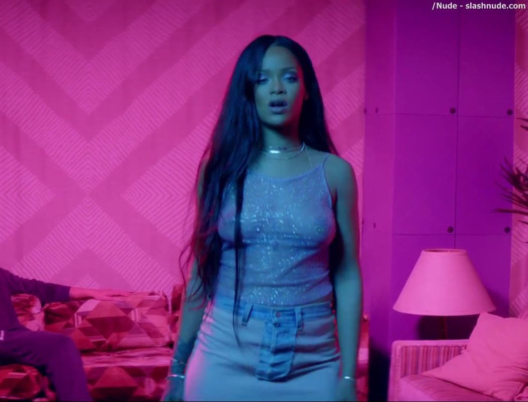 Rihanna Bare Breasts Star In Work Music Video With Drake 5