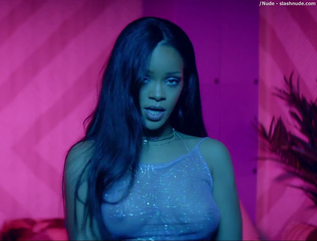 Rihanna Bare Breasts Star In Work Music Video With Drake 8