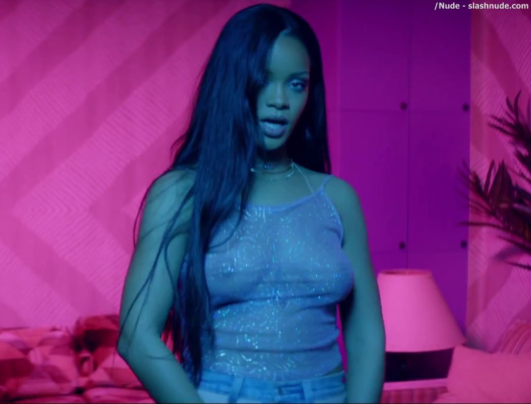 Rihanna Bare Breasts Star In Work Music Video With Drake 9