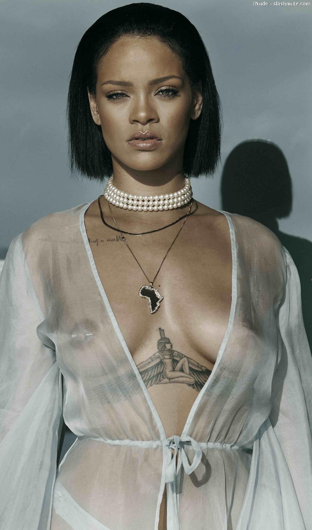 Rihanna Breasts Bared In Needed Me Music Video 1