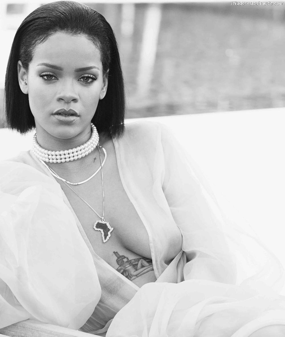 Rihanna Breasts Bared In Needed Me Music Video 13