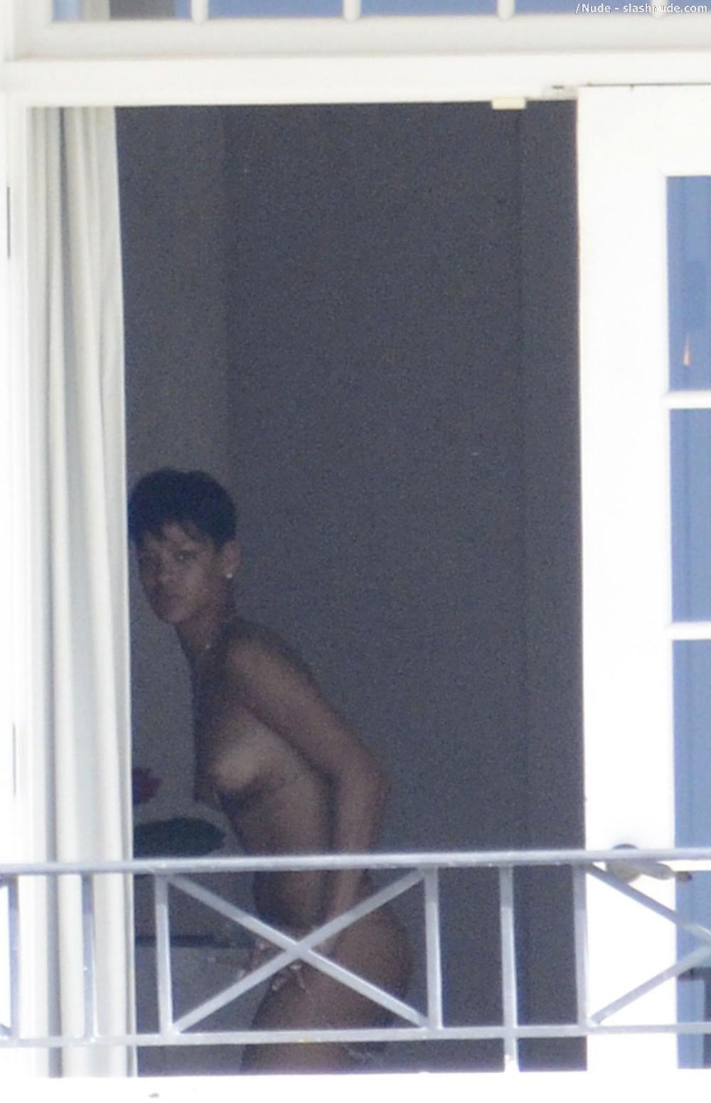 Rihanna Nude In Bedroom Changing Out Of Her Bikini 10