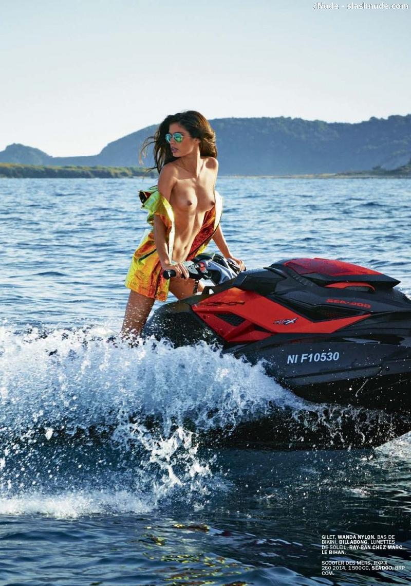 Sara Sampaio Topless For Jet Ski And Sand In Lui 3