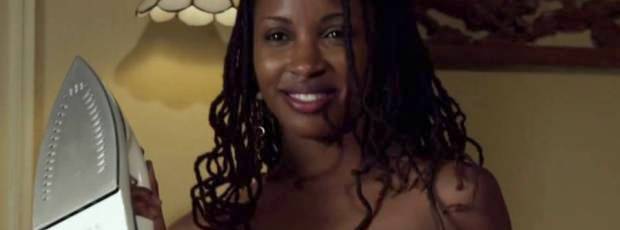 shanola hampton topless ironing on shameless 2394