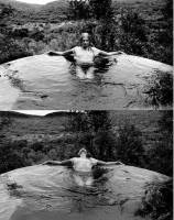 elsa hosk nude for a soak outdoors 5897 3
