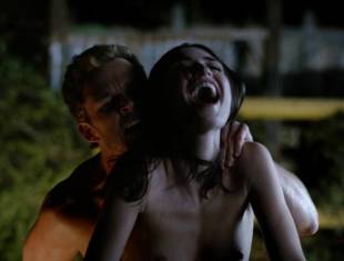 karolina wydra topless on hood of car on true blood 0652 12