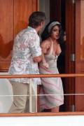 lindsay lohan boobs slip out of dress filming liz dick 6226 11