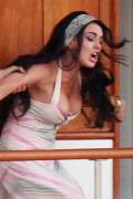 lindsay lohan boobs slip out of dress filming liz dick 6226 3