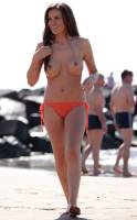 maria fowler topless at beach for english sun 5362 12