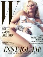 miley cyrus topless and unusual in w and love magazines 3899 1