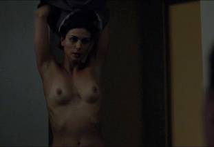 morena baccarin topless with hands down dude pants on homeland 6155 3