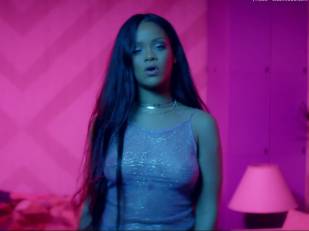 rihanna bare breasts star in work music video with drake 7062 3