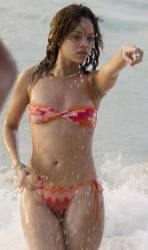 rihanna nipples come out for sun in wet bikini 7697 12