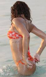 rihanna nipples come out for sun in wet bikini 7697 18
