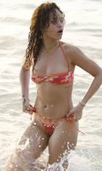 rihanna nipples come out for sun in wet bikini 7697 6