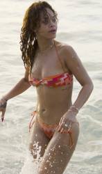 rihanna nipples come out for sun in wet bikini 7697 7