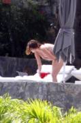 stephanie seymour topless sunbathing on holiday 2373 13