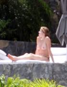 stephanie seymour topless sunbathing on holiday 2373 8