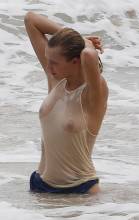 toni garrn breasts bared in totally see through wet top 4757 5