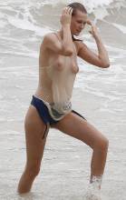toni garrn breasts bared in totally see through wet top 4757 6