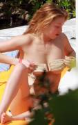 whitney port topless breasts revealed after bikini top falls off 6203 4