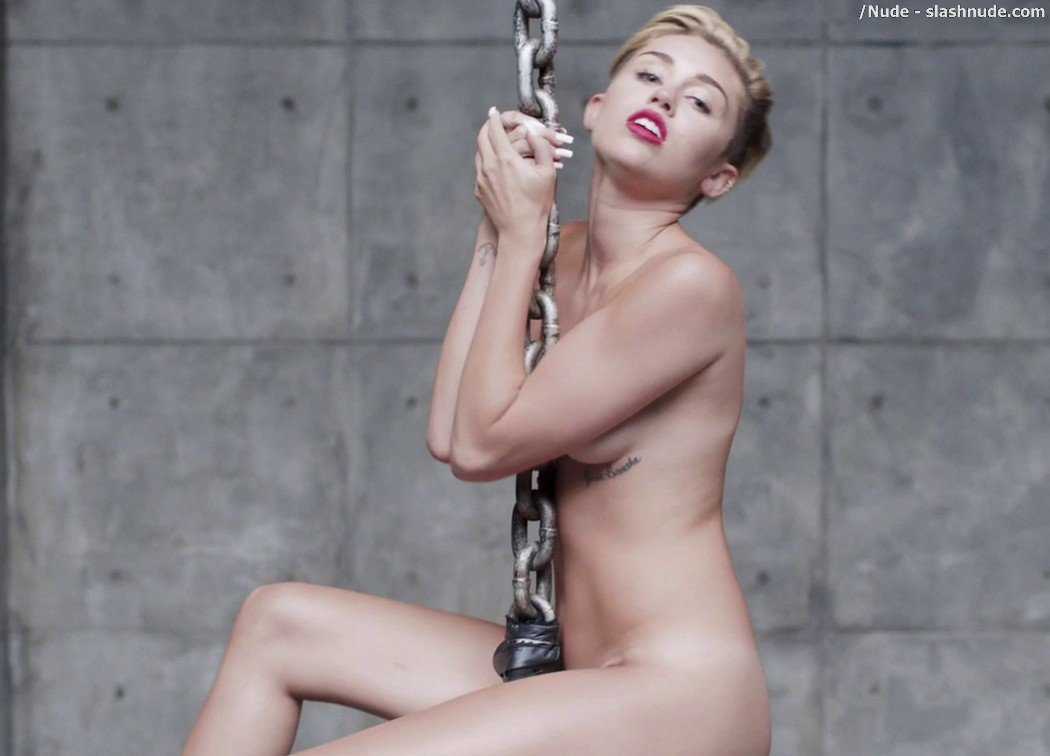 Miley Cyrus Nude In Leaked Uncensored Wrecking Ball Video 11