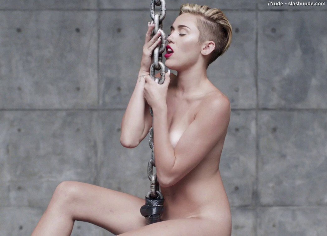Miley Cyrus Nude In Leaked Uncensored Wrecking Ball Video 13