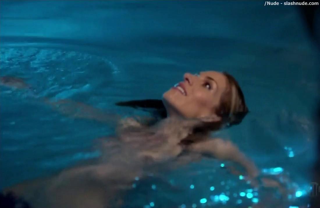 Dawn Olivieri Topless In The Pool On House Of Lies 10