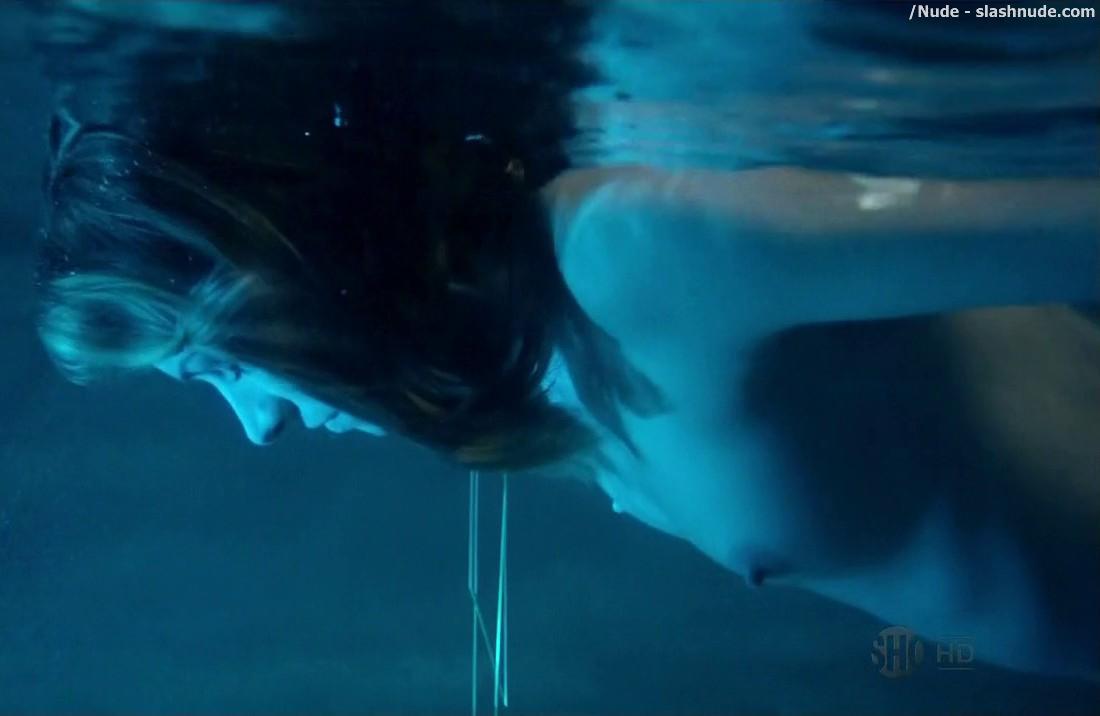 Dawn Olivieri Topless In The Pool On House Of Lies 3