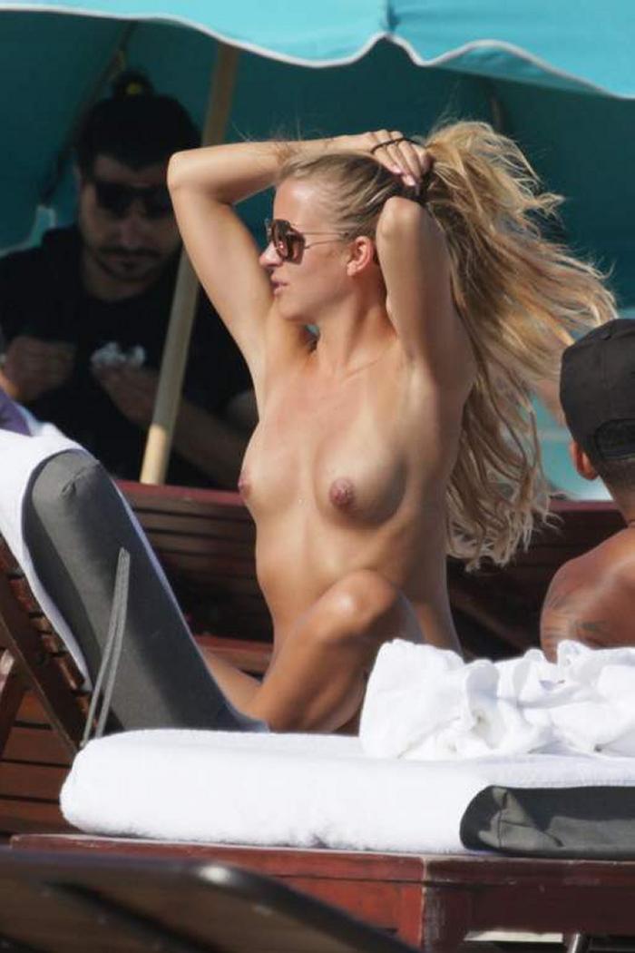Ina Toennes Topless On Honeymoon With Dennis Aogo 6.