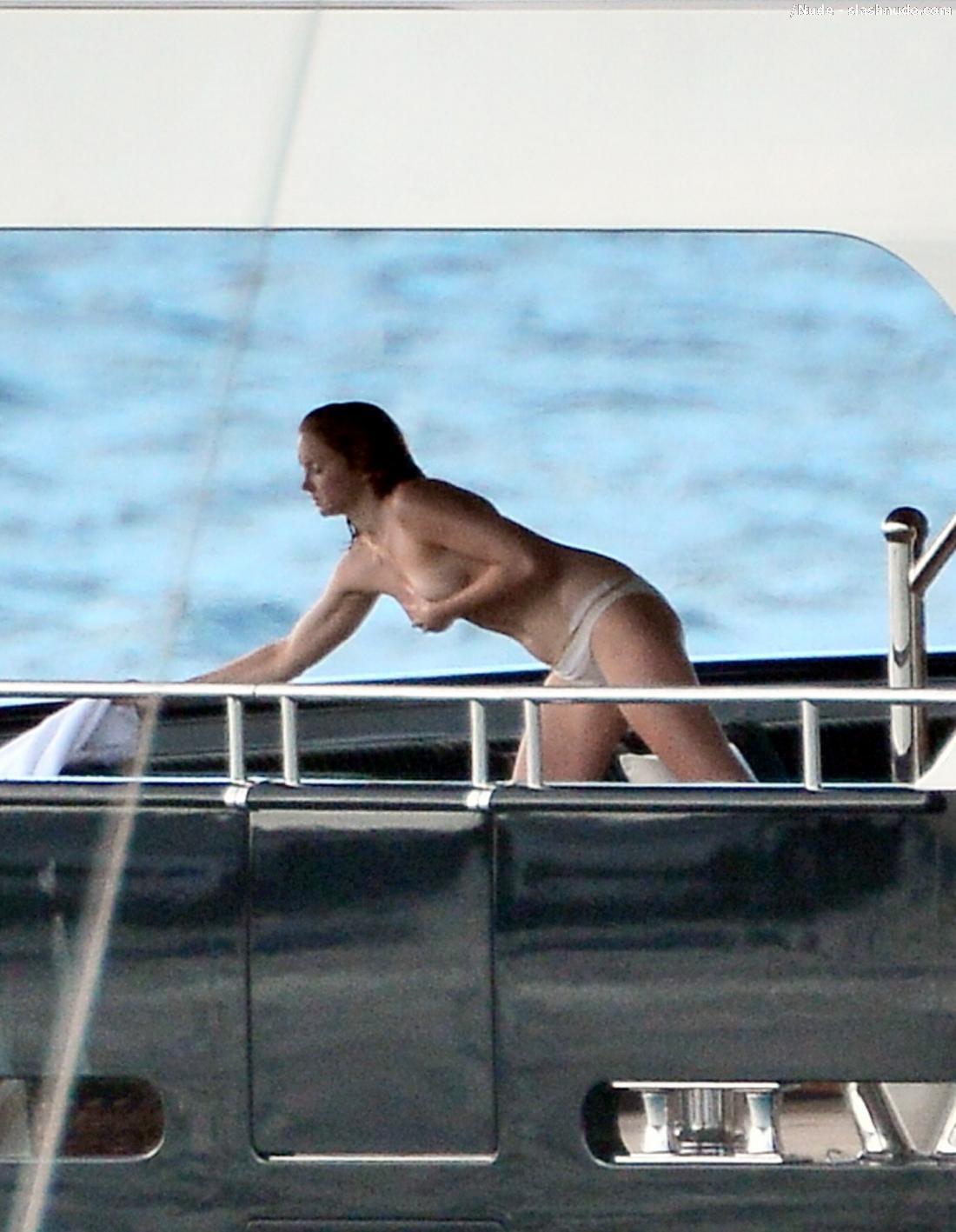 Lily Cole Topless For Bon Voyage On A Yacht In St Barts 13
