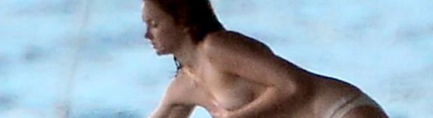 lily cole topless for bon voyage on a yacht in st barts 7711