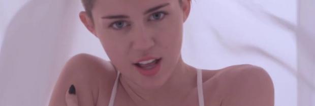 miley cyrus breasts bared behind scenes of adore you 5831