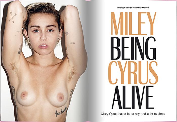 Miley Cyrus Nude Full Frontal In Candy Magazine 11