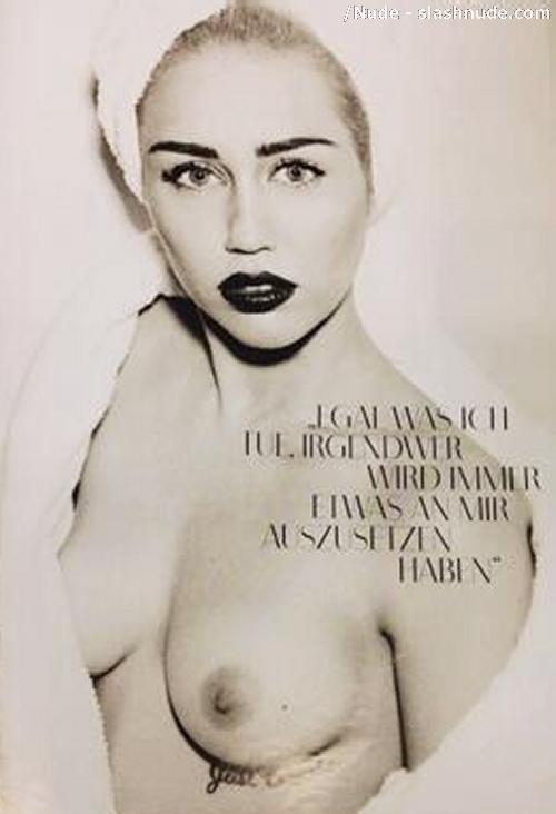 Miley Cyrus Topless Marilyn Monroe In Vogue Germany 5