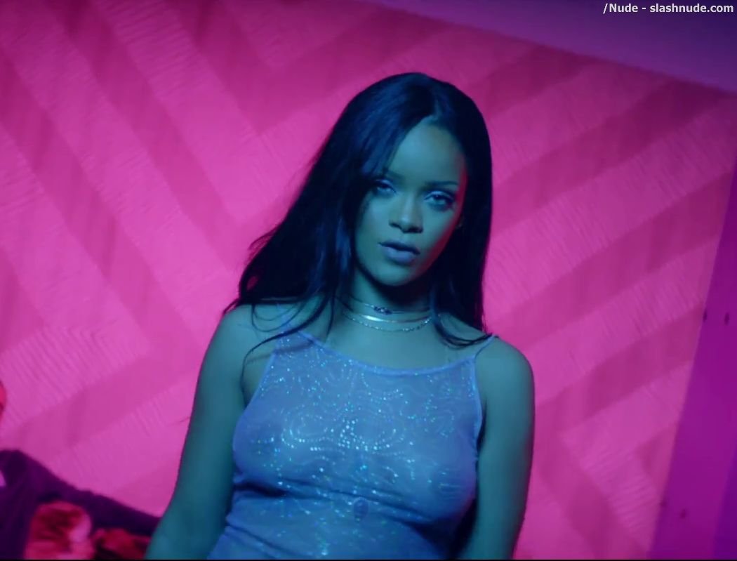 Rihanna Bare Breasts Star In Work Music Video With Drake 18