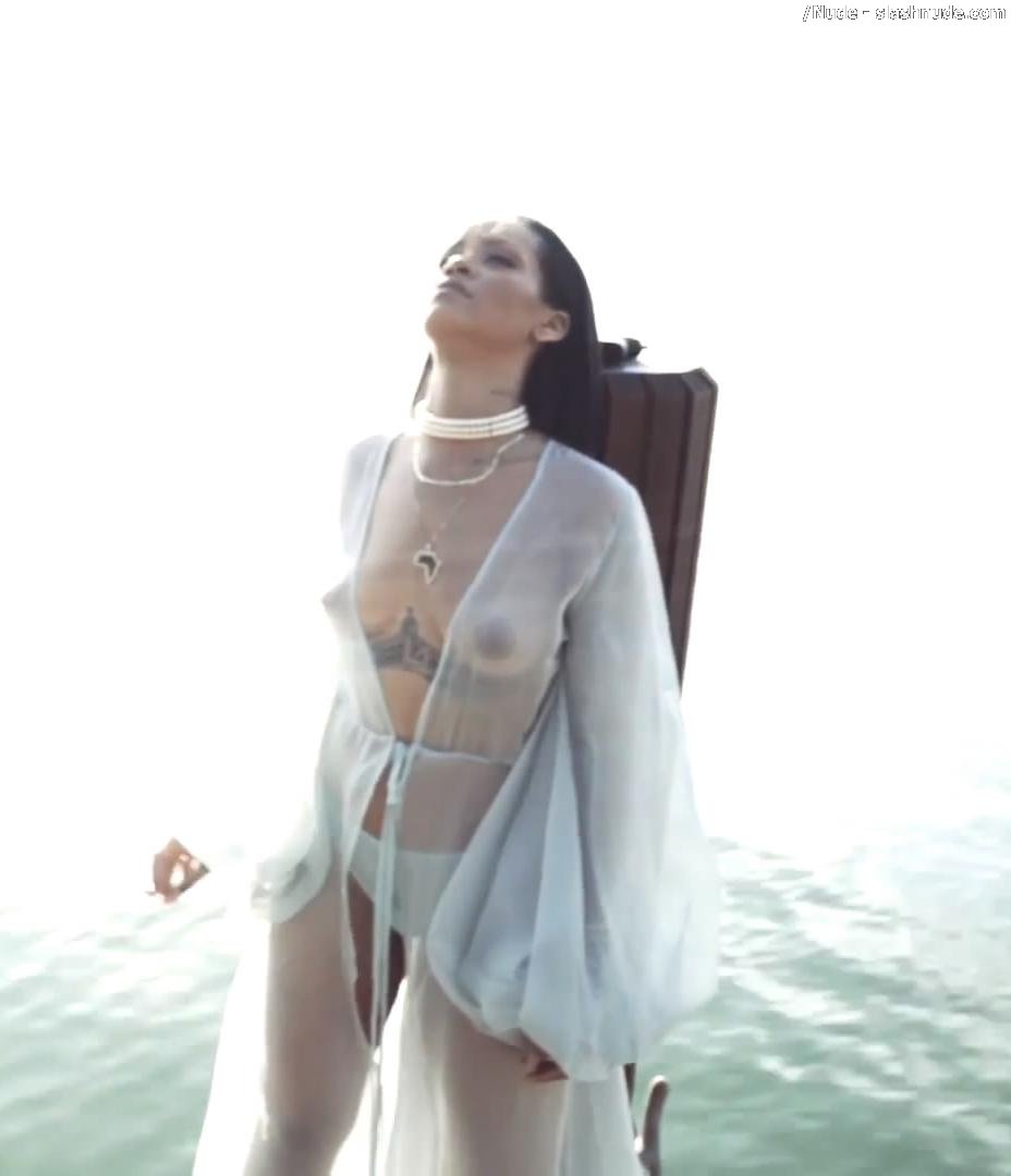 Rihanna Breasts Bared In Needed Me Music Video 8