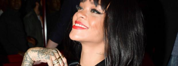 rihanna breasts in totally see through mesh top at paris party 4015