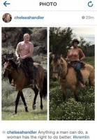 chelsea handler topless on a horse in instagram protest 9114 1