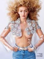 gigi hadid topless nipples out in v magazine 4990 5