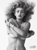 gigi hadid topless nipples out in v magazine 4990 6