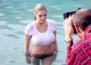 kate upton nipples stand proudly in see through wet top 5602 38