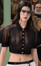 kendall jenner bares breasts in see through on runway 5970 7