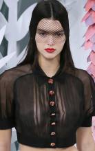 kendall jenner bares breasts in see through on runway 5970 8