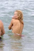 pamela anderson topless run at french beach 3604 7