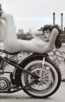 paz de la huerta nude on a motorbike in black and white 2694 5