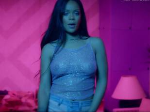 rihanna bare breasts star in work music video with drake 7062 12