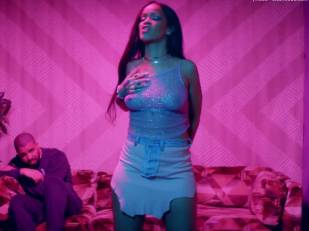 rihanna bare breasts star in work music video with drake 7062 16